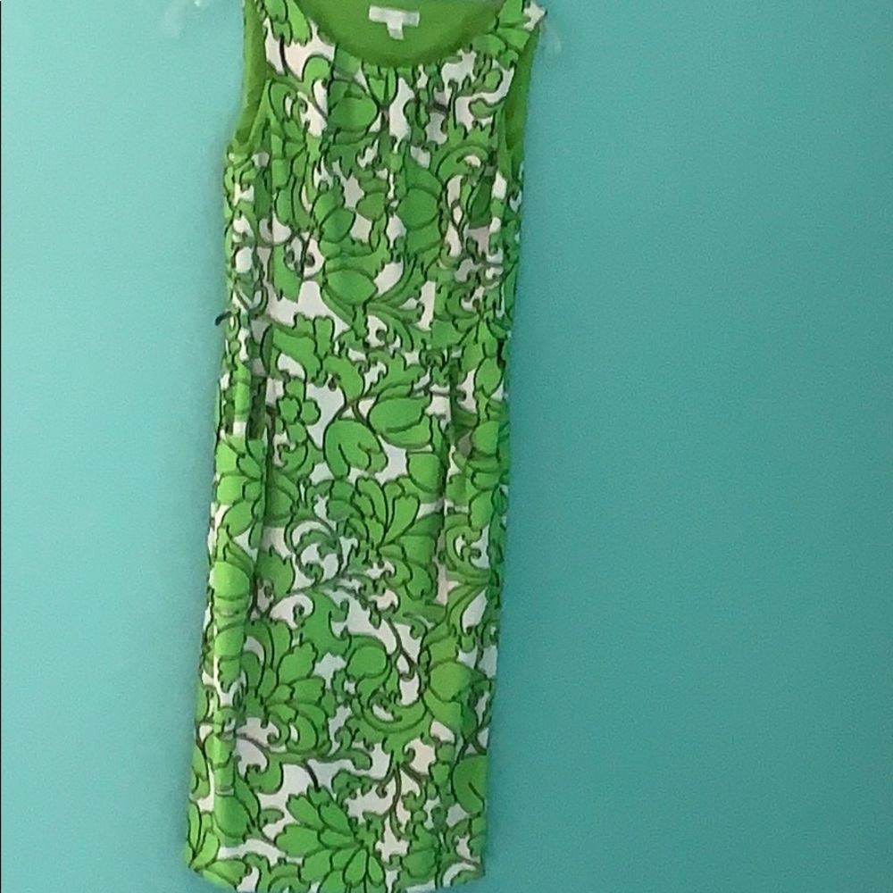 Floral green/white dress